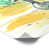 Poster Aquarelle des Montagnes Bleues du Canada Oies (Coin)