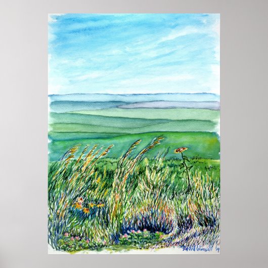 Poster Aquarelle des Prairies (Devant)