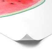 Poster aquarelle des tranches de pastèque (Coin)