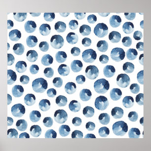 Poster Aquarelle dessinée à la main papier peint transpar