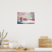 Poster Aquarelle Detroit (Cuisine)