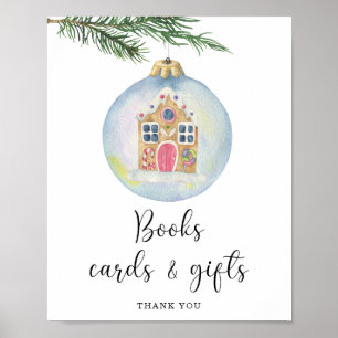 Poster Aquarelle d'hiver - livres cartes et cadeaux