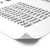 Poster Aquarelle d'hiver Mariage floral assis par table (Coin)