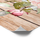 Poster Aquarelle Doberman & Fleurs (Coin)