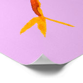 Poster Aquarelle d'oiseau bleu (Coin)