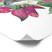 Poster Aquarelle d'Oiseau foncé Junco (Coin)