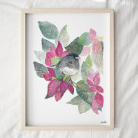 Aquarelle d'Oiseau foncé Junco