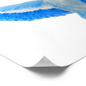 Poster Aquarelle d'oiseau scientifique Grand Héron bleu (Coin)