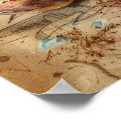 Poster Aquarelle Donuts Nostalgique Dessert Art (Coin)