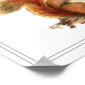 Poster Aquarelle d'origine Arbre rouge (Coin)