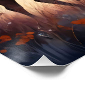 Poster Aquarelle d'orignal au lever du soleil (Coin)