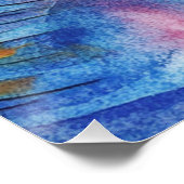 Poster Aquarelle douce Illustration d'un chat-Whiskers (Coin)