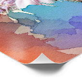 Poster Aquarelle douce Pastel Photo dormant bébé (Coin)