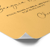 Poster Aquarelle douche tropicale nuptiale - bar sangria (Coin)