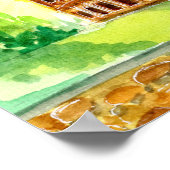 Poster Aquarelle du Colisée de Rome (Coin)