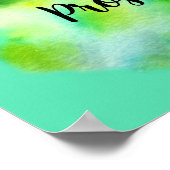 Poster Aquarelle du devis de vie inspirationnelle du proc (Coin)