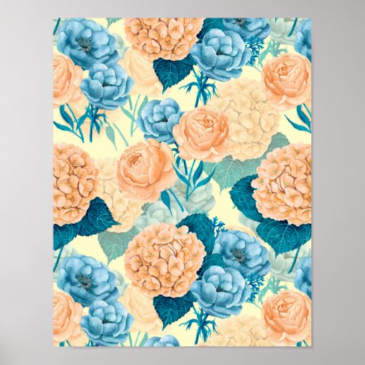 Poster Aquarelle du jardin de printemps (Devant)