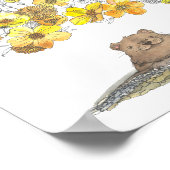 Poster Aquarelle du jour du marmotte (Coin)