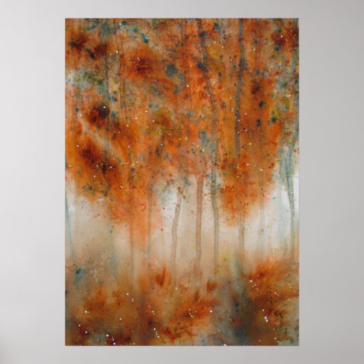 Poster Aquarelle du matin d'automne (Devant)