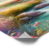 Poster Aquarelle du mont Alaska du parc national Denali (Coin)