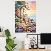 Poster Aquarelle du Parc national d'Acadia (Bureau à domicile)