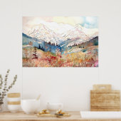 Poster Aquarelle du Parc national Denali (Cuisine)