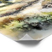 Poster Aquarelle du parc national du Grand Teton (Coin)