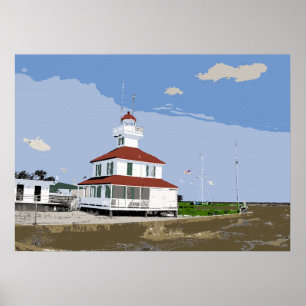Poster Aquarelle du phare West End