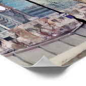 Poster Aquarelle du pont suspendu Cincinnati Roebling (Coin)