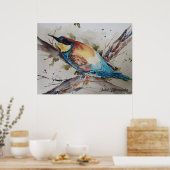 Poster aquarelle d'un apiculteur coloré (Cuisine)