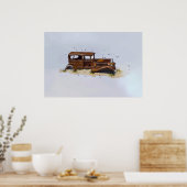 Poster Aquarelle d'une coque rouillée d'un pick-up (Cuisine)