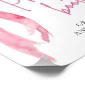 Poster Aquarelle Elegant Blush Pink Bow Photo Booth Signa (Coin)