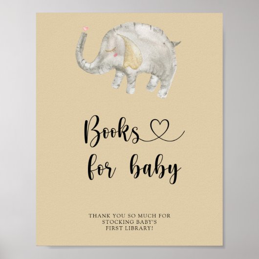 Poster Aquarelle Elephant Balloon - livres pour bébé (Devant)