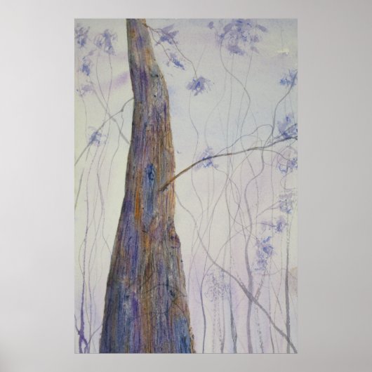 Poster Aquarelle en bois clair (Devant)