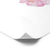 Poster Aquarelle en fleur de cerisier rose 2024 2 (Coin)