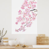 Poster Aquarelle en fleur de cerisier rose 2024 2 (Cuisine)