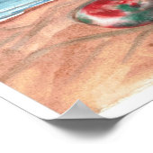 Poster Aquarelle en pierre sur une plage de la mer Baltiq (Coin)