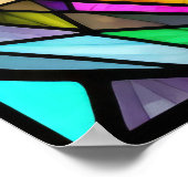 Poster Aquarelle en verre tendu Chimi Portant un casque (Coin)