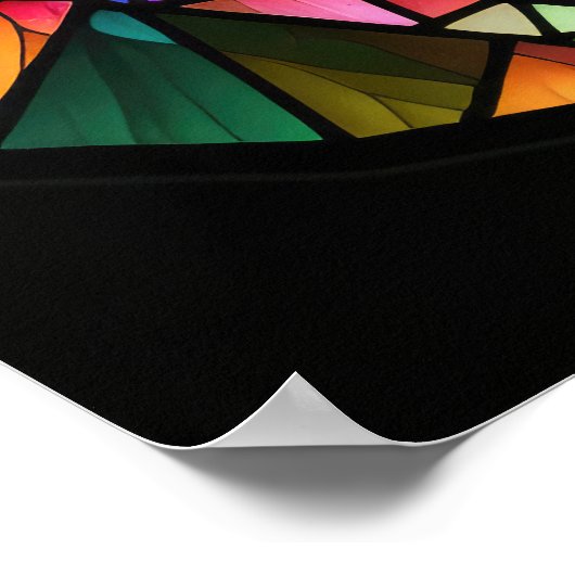 Poster Aquarelle en verre tendu Chimi Portant un casque (Coin)