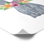 Poster Aquarelle enfant sauvage Couronne de lapin (Coin)