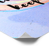 Poster Aquarelle et calligraphie loi de la cote d'attract (Coin)