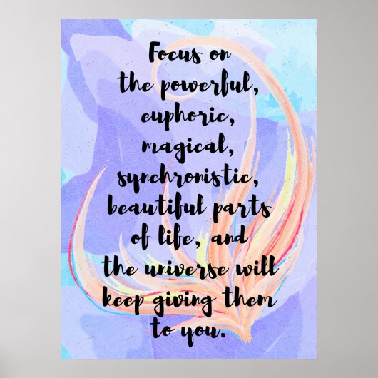 Poster Aquarelle et calligraphie loi de la cote d'attract (Devant)