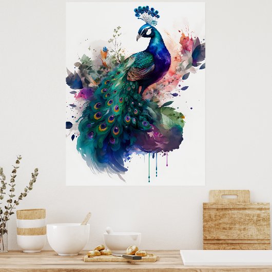 Poster Aquarelle et écorce (Cuisine)