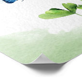 Poster Aquarelle et papillons (Coin)