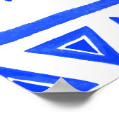 Poster Aquarelle ethnique Aztec, motif géométrique. (Coin)