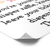 Poster Aquarelle Étoiles Baby shower Déchets Raffle (Coin)