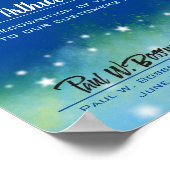 Poster Aquarelle étoiles employé de l'affichage du mois (Coin)