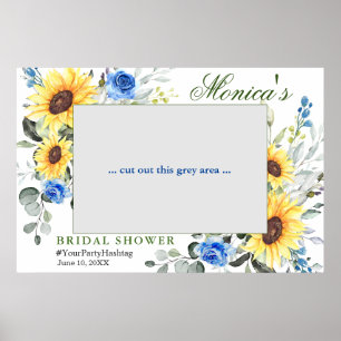 Poster Aquarelle Eucalyptus Fête des mariées cadre photo