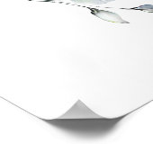 Poster Aquarelle Eucalyptus Fête des mariées photo Prop (Coin)