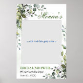 Poster Aquarelle Eucalyptus Fête des mariées photo Prop (Devant)